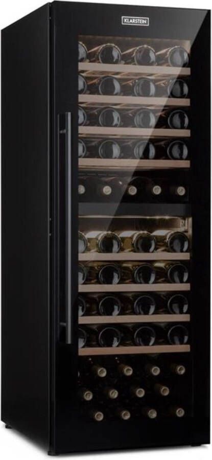 Klarstein Barossa 77 Duo wijnkoelkast 2 zones 191 liter 77 flessen touch led zwart - Foto 1