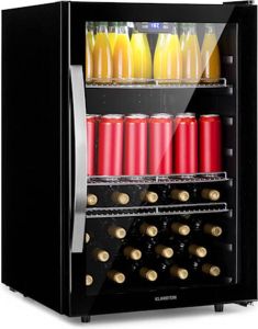 Klarstein Beersafe 5XL Horeca koelkast Glasdeur Koelkast 148 liter Vrijstand drankkoelkast Koelvitrine 43 dB