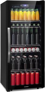 Klarstein Beersafe 7XL Horeca koelkast Drankkoelkast 242 liter Vrijstaand Dubbel geïsoleerde glazen panoramadeur 41 dB roestvrijstaal