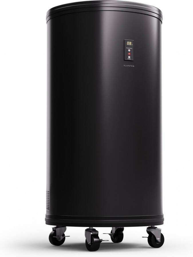 Klarstein Beersafe L Koelkast Met LED-Display 50 Liter Roestvrij stalen koelkast Indoor Outdoor 360° Zicht 0-16°C Zwart