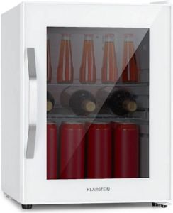 Klarstein Beersafe M Crystal White koelkast 33 liter horeca koelkast klimaatkast 42 dB Glazen deur