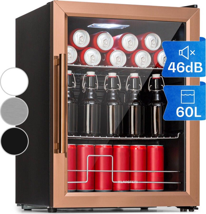 Klarstein Beersafe XL Koelkast Drankkoelkast Volume: 60 Liter Koperkleur