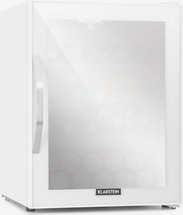 Klarstein Beersafe XL Quartz Vrijstaand Mini Koelkast 60 Liter 4 Schappen Sneeuwwitte Binnen- en Buitenkant Glas- en Edelstale Deur Praktisch Draaiknop Met 5 Verschillende Standen Glazen Panoramadeur Wit - Foto 2