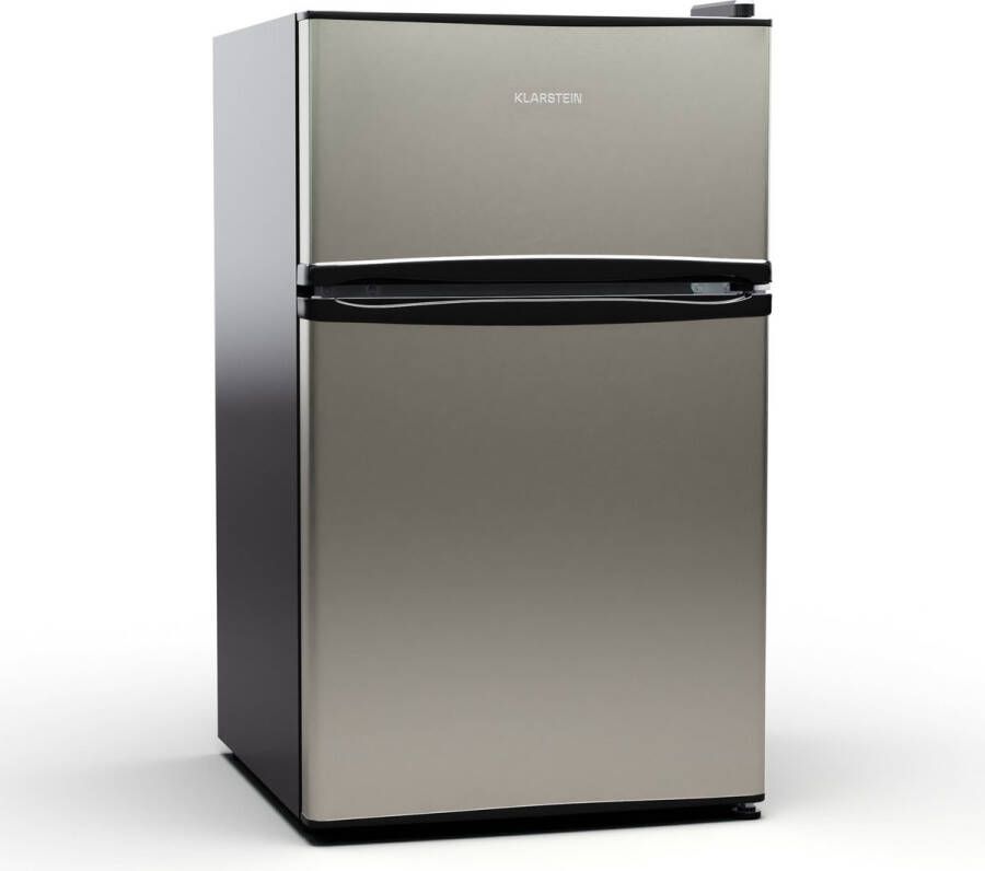 Klarstein Big Daddy Cool Koelvriescombinatie 61 Liter koelkast 25 Liter vriezer Zilver
