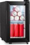 Klarstein Minibar Brooklyn 23 Slim koelkast led kunststof-inzet glazen deur Minikoelkast 23L 26 dB voor Kantoor Stil Compact Geruisloos Zwart voor Keuken Fluisterstil Wit Mini Fridge Hotelkoelkast Kleine Koelkast - Thumbnail 2