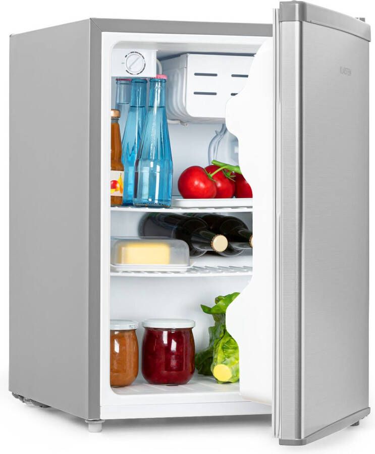 Klarstein Cool Kid Mini koelkast 66 liter met 4 L vriesvak compact cooling design 41dB zilver - Foto 1