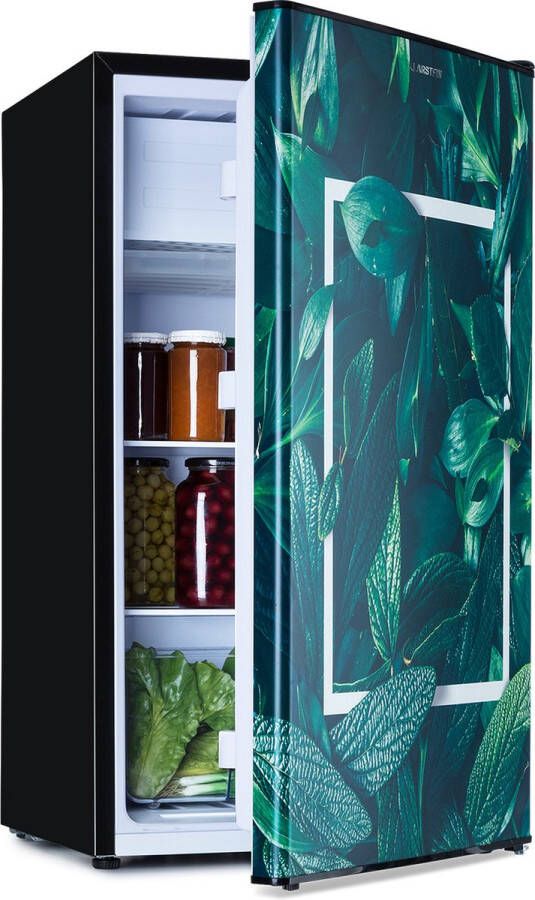 Klarstein Coolart 79 Liter Koelvriescombinatie Vrieskast Volume: 79 Liter EEK E Vriesvak: 9 Liter 2 Niveaus Groentelade 2 Deurvakken Geluidsarm: 41 Db 5-Standen temperatuurinstelling Zwart