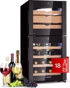 Klarstein El Dorado 89 kaas & wijnkoelkast 2 zones touch 89 liter led