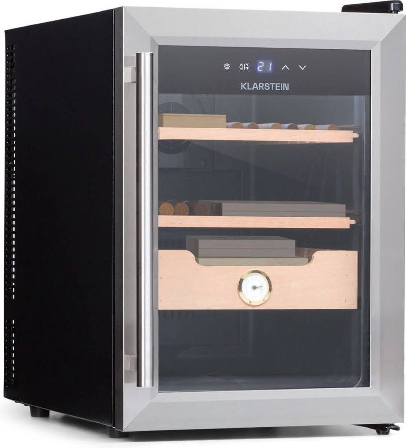 Klarstein El Presidente 37 Sigaarhumidor 37L 2 schappen 1 cederhouten opbergvak