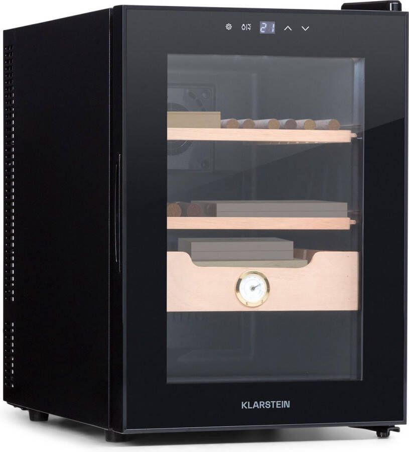 Klarstein El Presidente 37 Sigaarhumidor 37L 2 schappen 1 cederhouten opbergvak