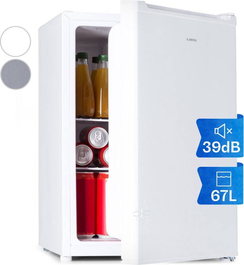 Klarstein Fargo 67 Minibar Mini-Koelkast Volume: 67 Liter Energielabel E Wit