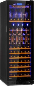 Klarstein First Class 129 Wijnkoelkast Compressiekoelmachine Single Zone Volume: 129 Flessen 430L 4 Dispensers Temperatuur: 5-22 °C Touch Control Zwart