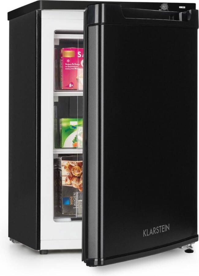 Klarstein Garfield XXL Vrieskast 81 liter 3 schuiflades thermostaat 41 dB zwart