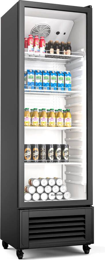 Klarstein GrandCooler 306L Getränkekühlschrank Doppelt Verglaste Tür LED Beleuchtung Mechanischer Thermostat 0 °C bis 10 °C 4 Räder Energieklasse B – geschikt voor thuisfitness en sportschoolgebruik duurzame constructie eenvoudig te monteren - Foto 3