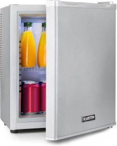 Klarstein Happy Hour 19 Mini koelkast Barmodel koelkast 19 liter koeltemperaturen van 5 tot 15 °C interne verlichting zilver
