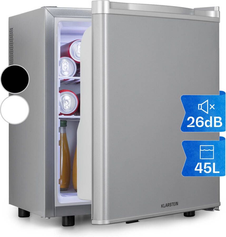 Klarstein Happy Hour 45 koelkast minibar drankkoelkast mini-koelkast in CompactCooling design Inhoud: 45 liter energielabel C 4 niveaus flessenvak tot 2 liter bedrijfsgeluid: 26 dB