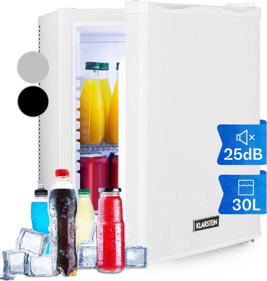 Klarstein Happy Hour 25 minibar 25L 5-15°C EEC B geruisloos 0dB ledlicht wit