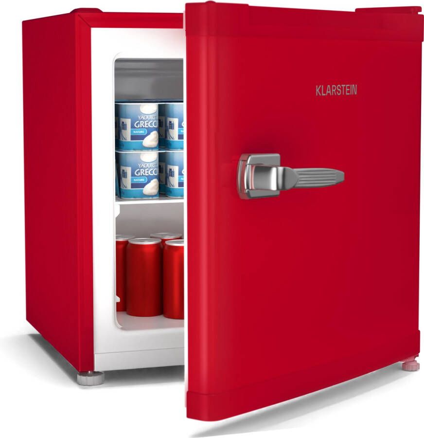 Klarstein Irene retro Koel- vriescombinatie 31 liter Vriezer & koelkast Zuinig Rood