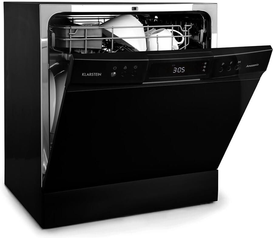 Klarstein Vaatwasser Mini voor 8 Gedecke Leiser inbouw vaatwasser klein met 8 spoelprogramma's Kleiner Tisch vaatwasser voor Zuhause kantoor Camping vaatwasser Mini met Wasseranschluss Vaatwasmachine Afwasmachine 8 Maatgedekken 50 cm