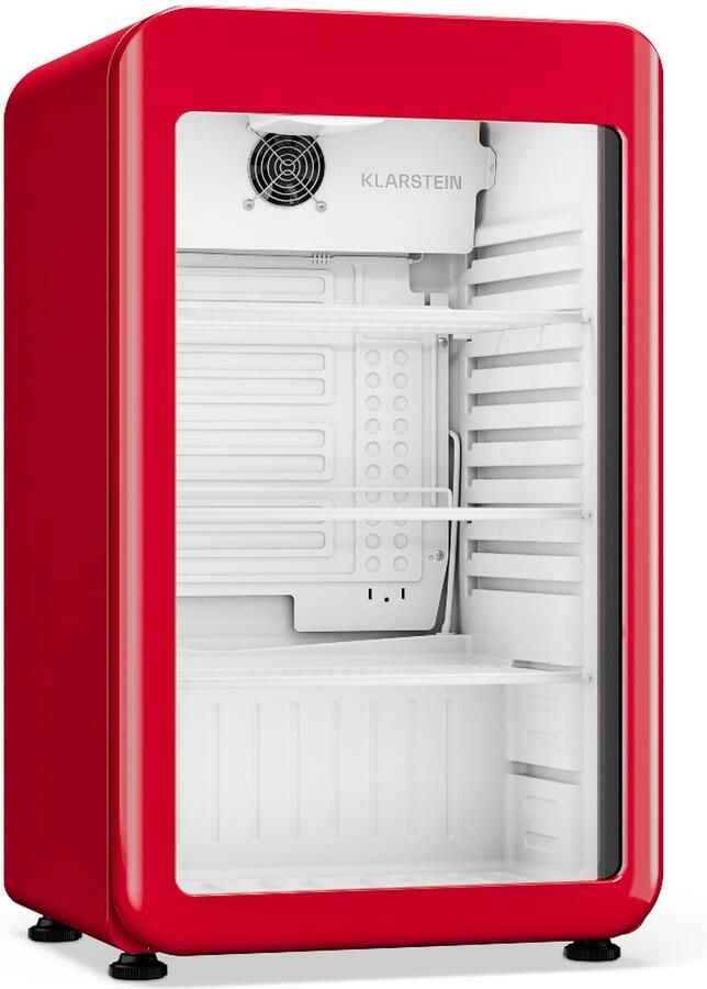 Klarstein Audrey Evo drankenkoelkast 95 L – Drankenkoeling met glazen deur ledverlichting regelbare temperatuur 0-10 °C 3 schappen stille werking