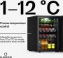 Klarstein Bevora drankenkoelkast 62 L – Drankenkoeling met glazen deur touch bediening ledverlichting regelbare temperatuur 1-12 °C 2 schappen - Thumbnail 1