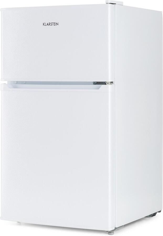 Klarstein Big Daddy Cool Koelvriescombinatie Inhoud: 87 liter Koelkast: 61 liter Vriesvak: 26 liter Energielabel E 2 Etages Crispcompartiment voor groentes Flessenvak voor max. 2 Liter Wit