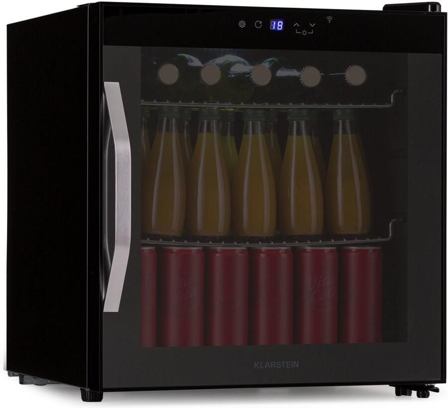 Klarstein Coachella 50 Onyx Dranken Koelkast 47L Slimme Dranken Koelkast met WiFi LED Verlichting Touch Control 5-18 °C Koeling Panoramische Glazen Deur Zwart - Foto 2