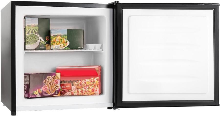 Klarstein Diepvriezer Garfield Diepvrieskast 35L 65W 4-Sterren Vriezer Vrieskast 2 Etages voor Keuken voor Singles LED Compact Energiezuinig Zwart Freezer Vrieskast Klein