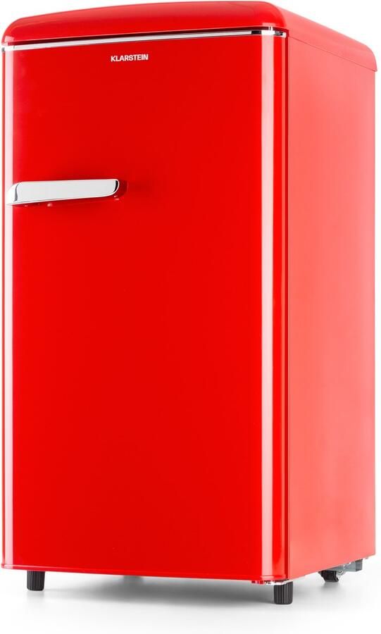 Klarstein Diepvriezer Laika 60 Liter Gesamtvolumen Thermostaat met 5 standen 0 tot 18 °C vrijstaand retro design rood Vrieskast Diepvrieskast voor Keuken 4-Sterren Compact Thermostaat Freezer Vrieskast Klein - Foto 2
