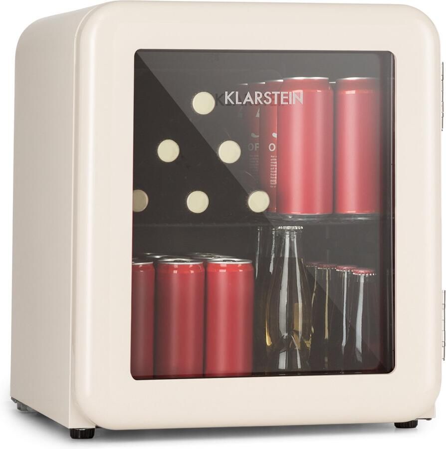 Klarstein Mini Kühlschrank met Glastür 48L Mini Kühlschrank voor Zimmer en Büro Getränkekühlschrank Klein met Herausnehmbarer Ablage Kleiner Kühlschrank Indoor Outdoor Kühlschrank Leise 0 10°C – geschikt voor thuisfitness en sportschoolgebruik d - Foto 2