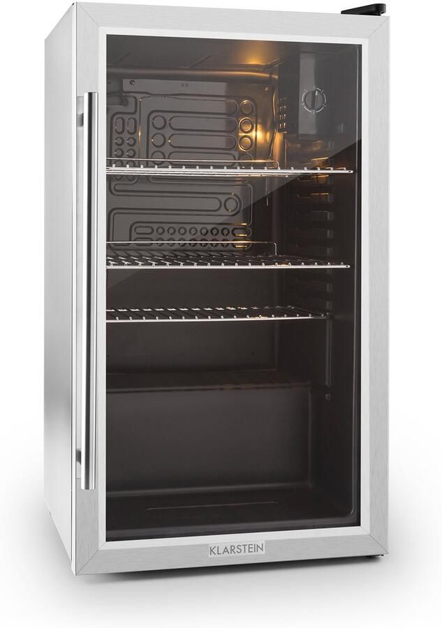 Klarstein Mini Kühlschrank met Glastür Mini Kühlschrank voor Zimmer Getränkekühlschrank Klein met Verstellbaren Ablagen Kleiner Kühlschrank 80 Liter Indoor Outdoor Kühlschrank Leise – geschikt voor thuisfitness en sportschoolgebruik duurzame con - Foto 3