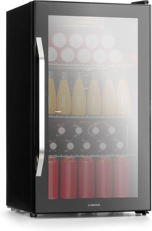 Klarstein Mini Kühlschrank met Glastür Mini Kühlschrank voor Zimmer Getränkekühlschrank Klein met Verstellbaren Ablagen Kleiner Kühlschrank 80 Liter Indoor Outdoor Kühlschrank Leise – geschikt voor thuisfitness en sportschoolgebruik duurzame con - Foto 3