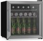 Klarstein drankkoelkast met glazen deur 47 liter mini-drankkoelkast ledverlichting dubbel glas verstelbare planken 3-10 °C onderbouw stil - Thumbnail 1