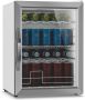 Klarstein drankkoelkast met glazen deur 60 liter dubbele beglazing instelbare temperatuur 0-13 °C 4 uitneembare metalen planken onderbouwkoelkast voor drankjes stil 39 dB - Thumbnail 3