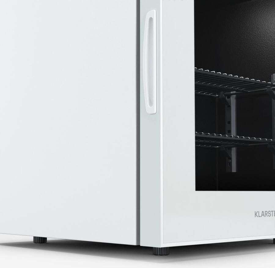 Klarstein IceAge 36 Mini Gefrierschrank 36 L Einstellbare Temperatur 0 bis 18 °C Energieeffizient LED Innenbeleuchtung Kompakt & Stilvolle Glastür Kleine Gefriertruhe Weiß – geschikt voor thuisfitness en sportschoolgebruik duurzame constructi - Foto 6