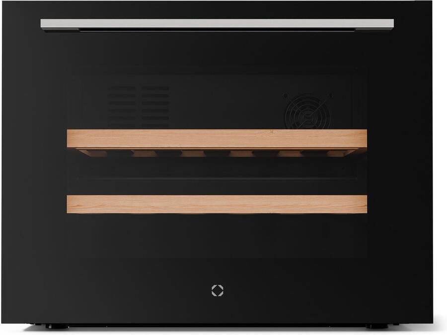 Klarstein Illuminosa inbouw wijnkoeler 19 flessen 5-20 °C touchbediening LED UV-glas beukenhouten planken stil geïntegreerde wijnkoeler