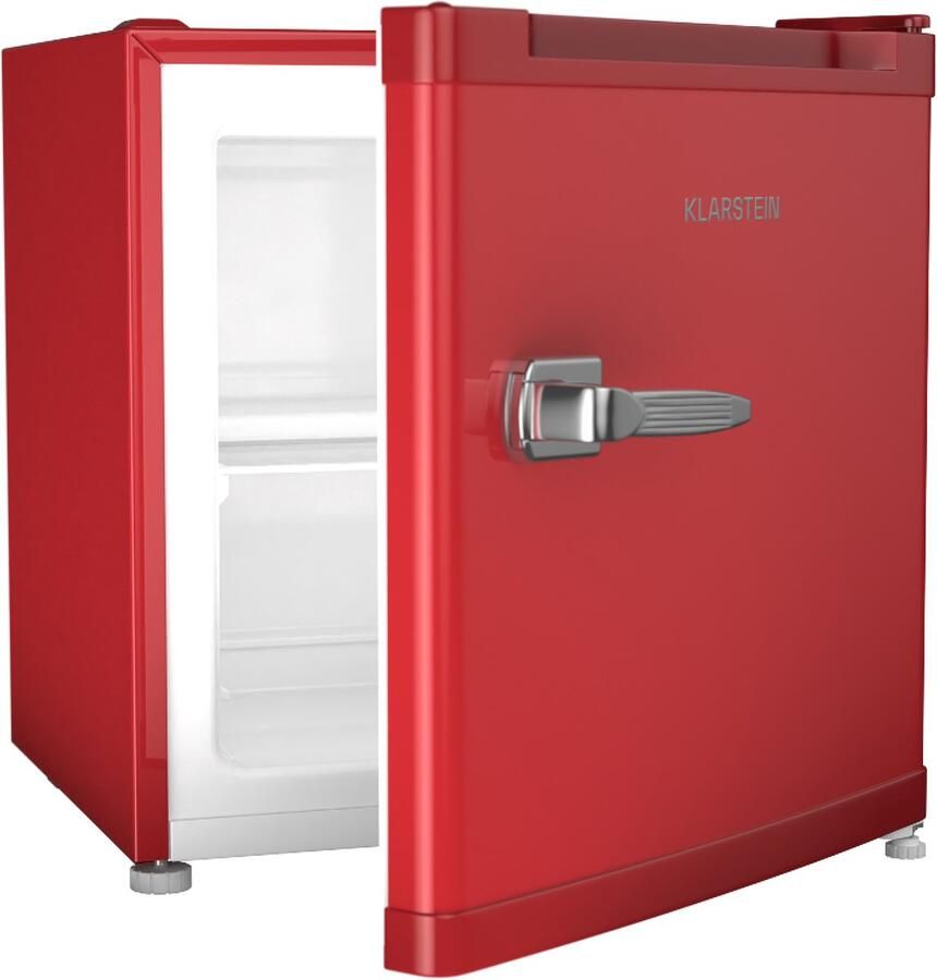 Klarstein Irene Retro Mini Vriezer 31 Liter Flexibel Temperatuurbereik -24°C Tot 10°C Energie-Efficiëntieklasse C Stil 38 Db Compact Ontwerp Mini Koel- Vriescombinatie Rood