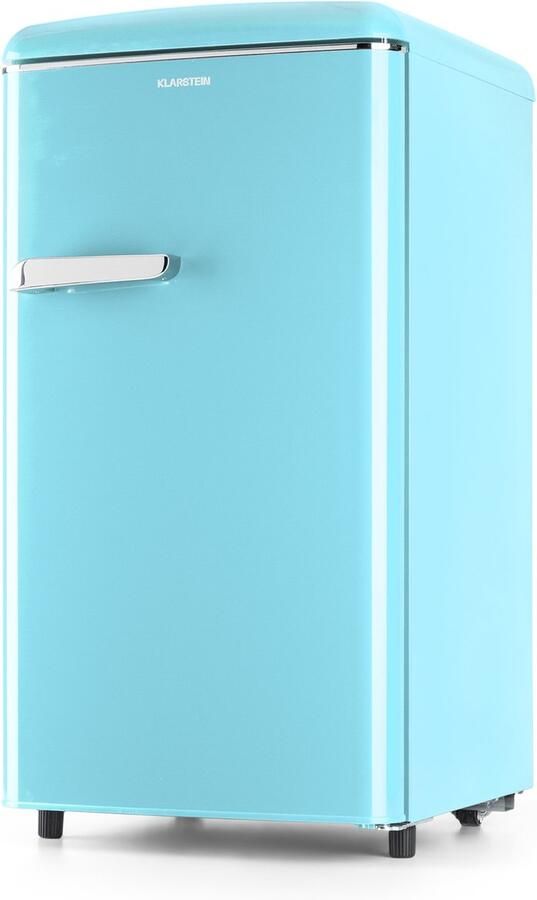 Klarstein Laika vriezer 60 liter totale inhoud 5-traps thermostaat 0 tot -18 °C 3 schappen vrijstaand retro design blauw Vrieskast Diepvrieskast voor Keuken 4-Sterren Compact Freezer Vrieskast Klein - Foto 2