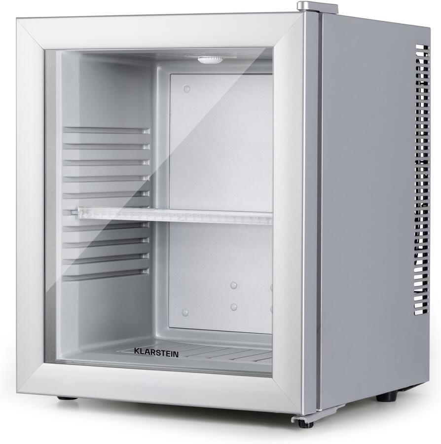 Klarstein Mini-Koelkast Brooklyn 24 Glazen Deur LED 24L Minikoelkast Drankkoeler Hotelkoelkast voor Hotelkamer voor Slaapkamer voor Studentenkamer Compact Mini Fridge Kleine Koelkast Compact Koelkast - Foto 2