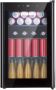 Klarstein Mini koelkast Glazen deur LED Verlichting 3 Planken 70 liter Binnen Buiten 0-10°C Zwart Compact Touch Mini Fridge Kleine Koelkast Hotelkoelkast Drankkoeler Compact Koelkast - Thumbnail 1