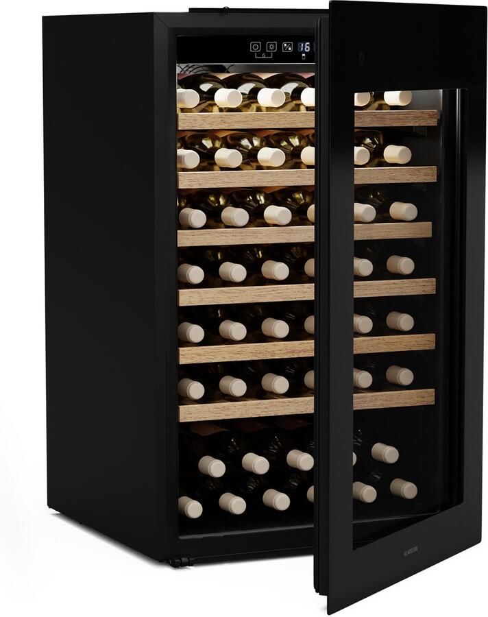 Klarstein Rhone 59 Uno WeinKoelkast 59 Flaschen 1 Zone 5-20 °C LED-Steuerung UV-Schutz Leiser Betrieb Zwart betrouwbare prestaties - Foto 8