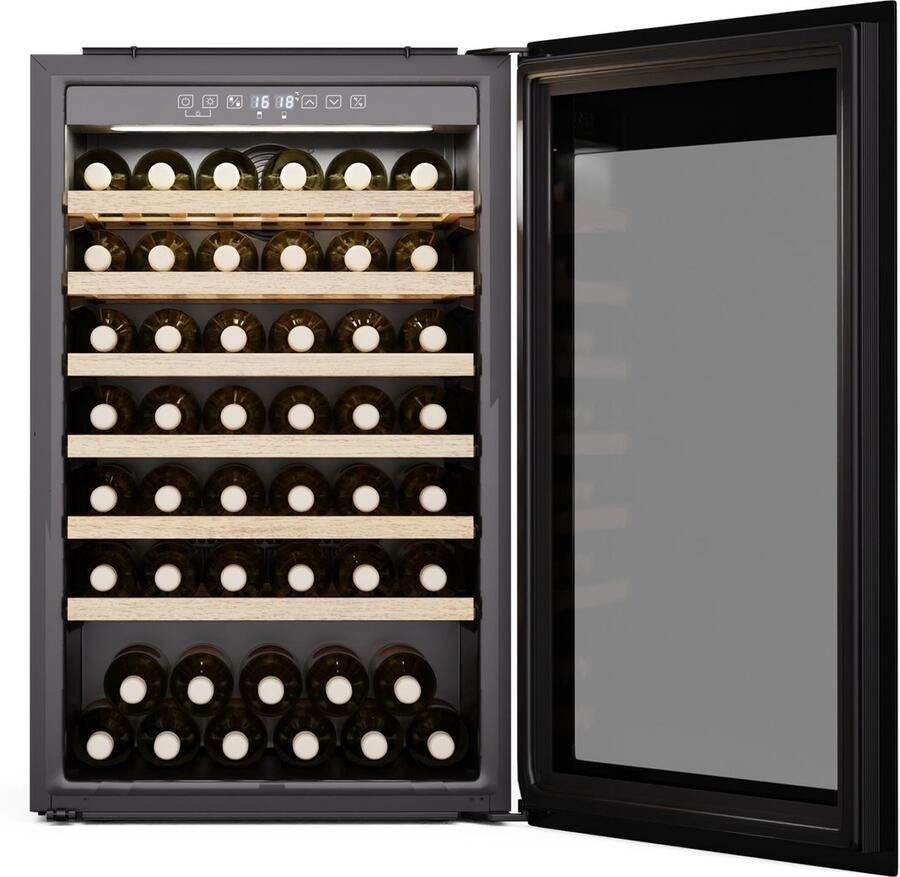 Klarstein Rhone 59 Uno Wijnkoelkast 59 Flessen Push-to-open Geruisloos Zwart - Foto 2