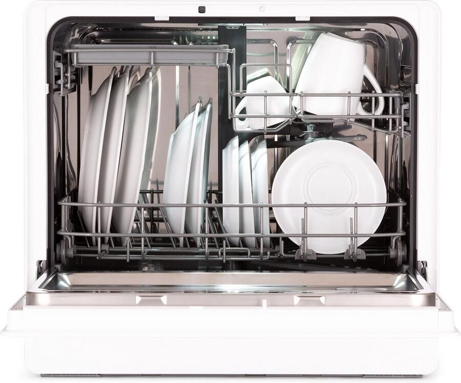 Klarstein Vaatwasser Mini voor 5 Couvert Stille Kleine Vaatwasser met 7 Programma s Kleine Tafelvaatwasser voor Thuis Kantoor en Camping Mini Vaatwasser met Wateraansluiting Vaatwasmachine Afwasmachine Mini-Vaatwasser 8L Touch Vrijstaand