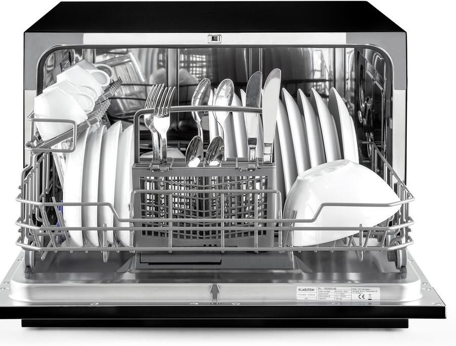 Klarstein Vaatwasser Mini voor 8 Couvert Stille Kleine UV-vaatwasser met 6 Programma s Kleine Tafelvaatwasser voor Thuis Kantoor en Camping Mini Vaatwasser met Wateraansluiting Vaatwasmachine Afwasmachine 8 Maatgedekken 50 cm 1620W - Foto 3