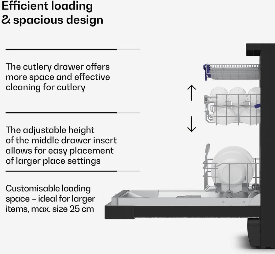 Klarstein Vaatwasser Velaire vrijstaande 60 cm 14 couverts 9 programma's stil 42 dB energieklasse A AquaStop kinderslot roestvrij staal vaatwasser Vaatwasmachine voor Keuken Energiezuinig Dishwasher Afwasmachine