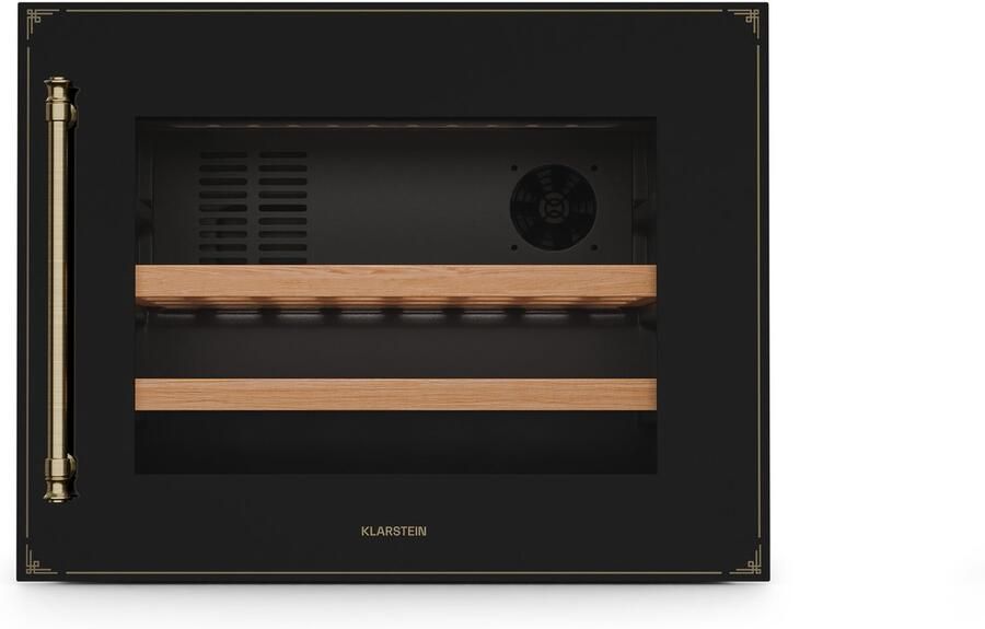 Klarstein Vinsider Victoria 28 Wijnkoelkast 28 Flessen Touch UV-Bescherming LED 2 Planken Wijnklimaatkast Zwart