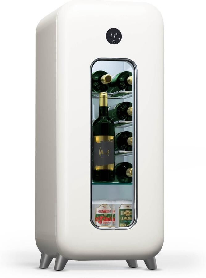 Klarstein vrijstaande wijnkoelkast 1 zone drankkoelkast klein kleine wijnkoelkast wijn koelkast klein met glazen deur indoor outdoor flessenkoelkast wine fridge 15 flessen - Foto 3