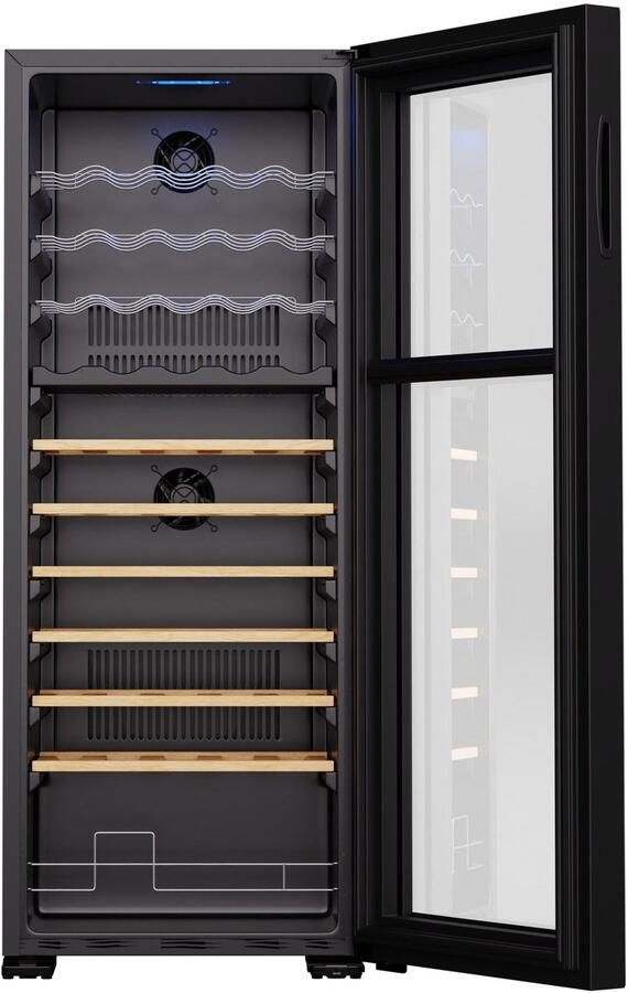 Klarstein Bovella 55 Duo+ Weinkühlschrank – 55 Flaschen 2 Zonen 5–18°C Touch Bedienung LED Beleuchtung UV Schutz Freistehend Weinklimaschrank – geschikt voor thuisfitness en sportschoolgebruik duurzame constructie eenvoudig te monteren idea