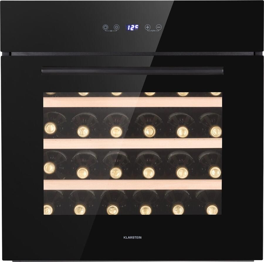 Klarstein Weinkühlschrank 1 Zonen Getränkekühlschrank Klein Kleiner Weinschrank Wein Kühlschrank Klein met Glastür Indoor Outdoor Flaschenkühlschrank Einbau Wine Fridge 5 18°C 30 Flaschen – geschikt voor thuisfitness en sportschoolgebruik duur