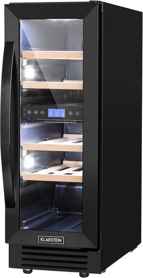 Klarstein Wijnkoeler Vinovilla 17 Built-In Duo twee zones wijnkoelkast 53l 17 fl. 3-kleuren glazen deur Wijnklimaatkast 60 cm 2 Zones Vrijstaand Inbouw Wit glas Rood Wijnkast Wine Cooler Wine Fridge - Foto 3